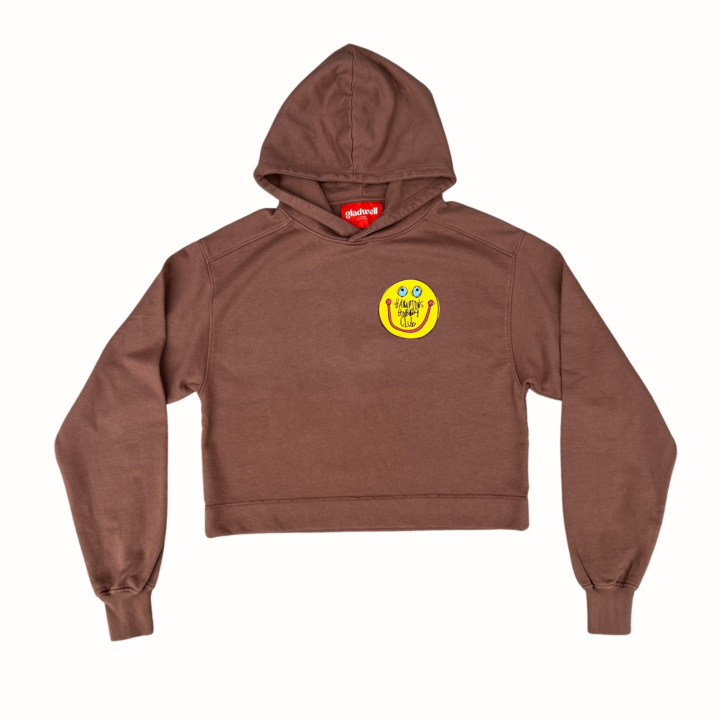 Vintage Brown Cropped Hobby Club Hoodie