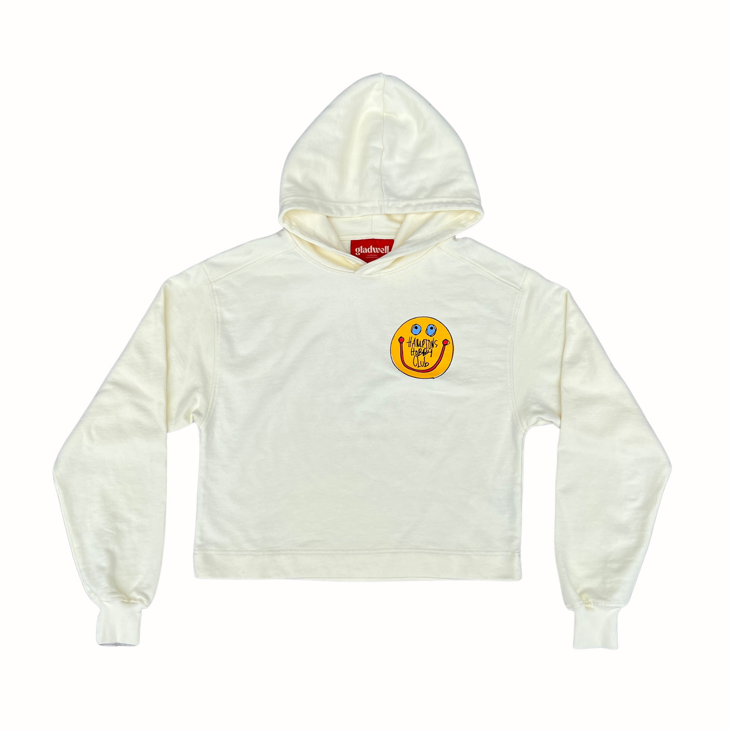 Cream Cropped Hobby Club Hoodie