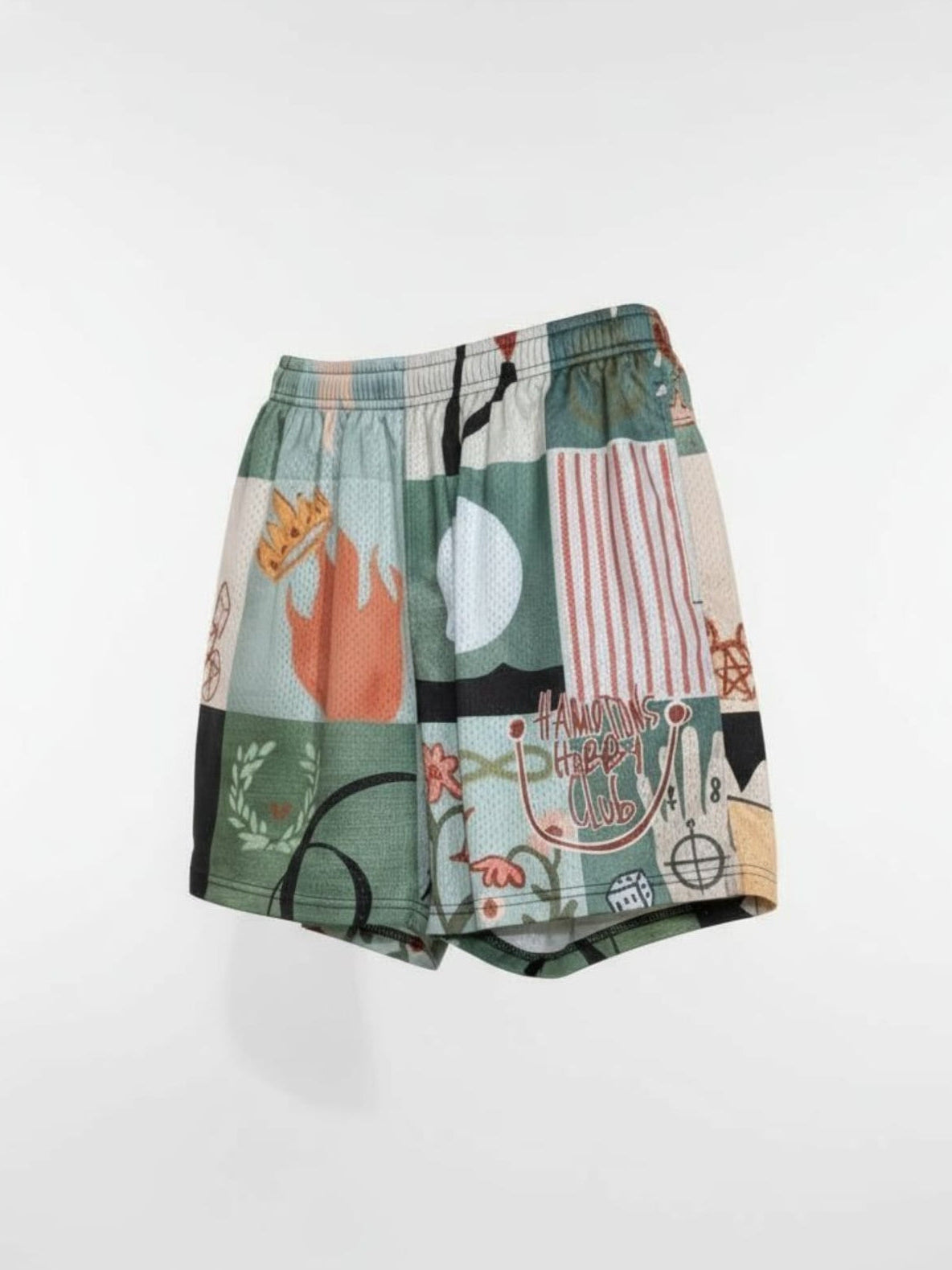 The Elements Patchwork Mesh Short