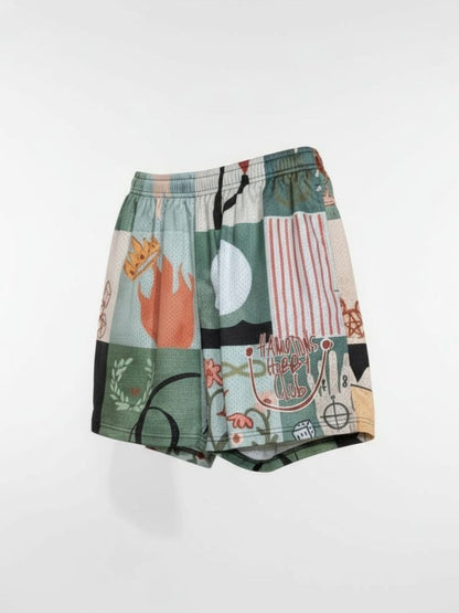 The Elements Patchwork Mesh Short