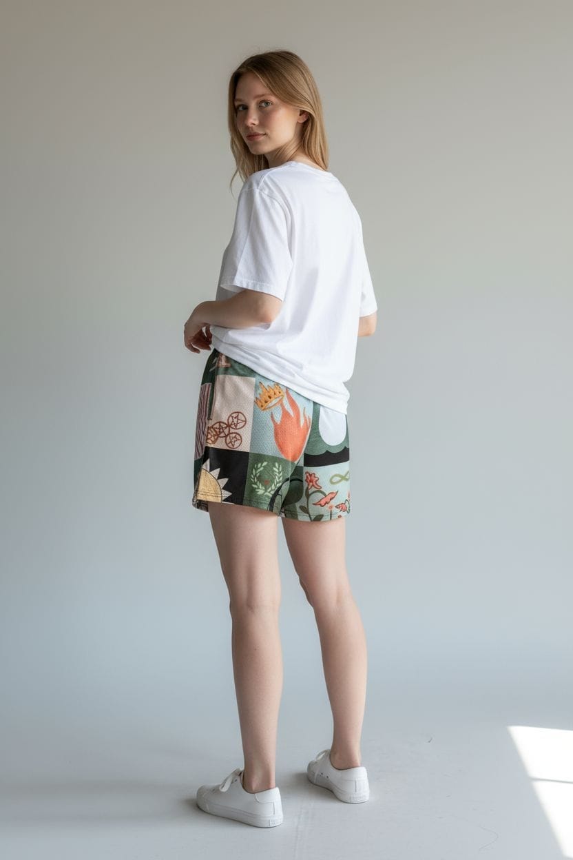 The Elements Patchwork Mesh Short