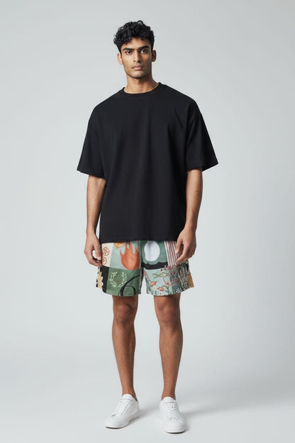 The Elements Patchwork Mesh Short